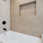 Tile Bathroom wall with Nook