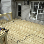 Restored all the floor pressure treated deck board