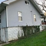 Siding pressure washed