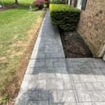 Stamped front sidewalk