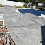 Stamped rear patio