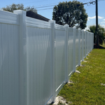 6' Privacy White Vinyl Fence