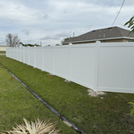 6' Privacy White Vinyl Fence