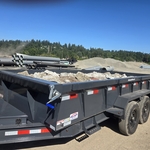 Dumped concrete at a job.