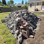 Concrete from driveway and she pad.