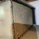 Condenser coil clogged with dust