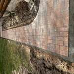 Hollad stone terra cotta paver walkway