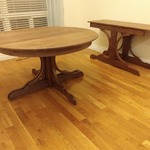 Round table with removable extension