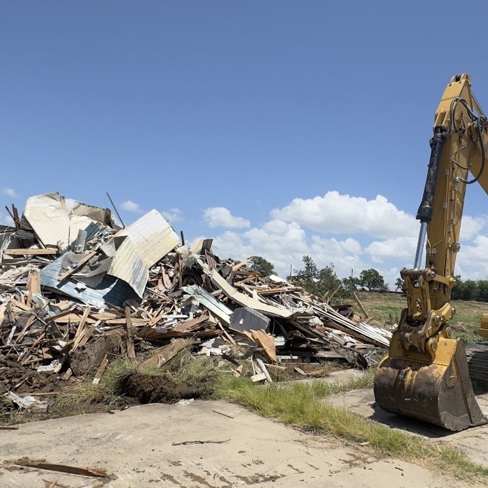 Completed demolition