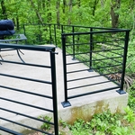 Backyard railing and swing gate