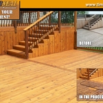 Before and After of a Cedar Deck