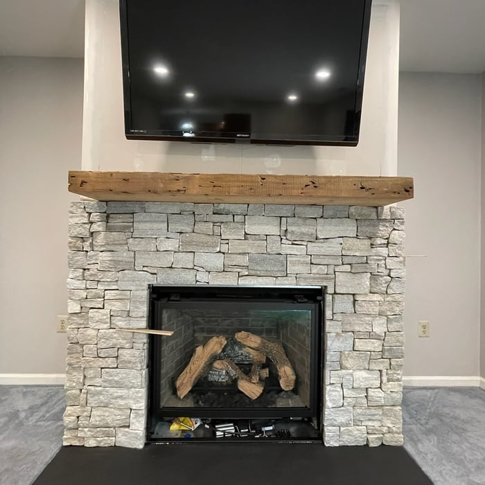 Stone Fireplace