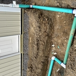 Down spout drainage piping