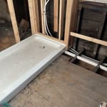 Shower retro fit with new fixtures and layout