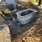 Boxes set and level started to back fill in small lifts