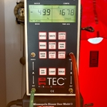 Blower door test reading