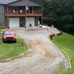 Concrete driveway