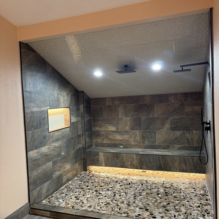 Master shower addition