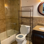 Cleared a stoppage and replaced the toilet.