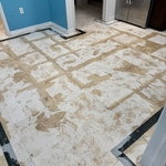 Metallic resin floor
