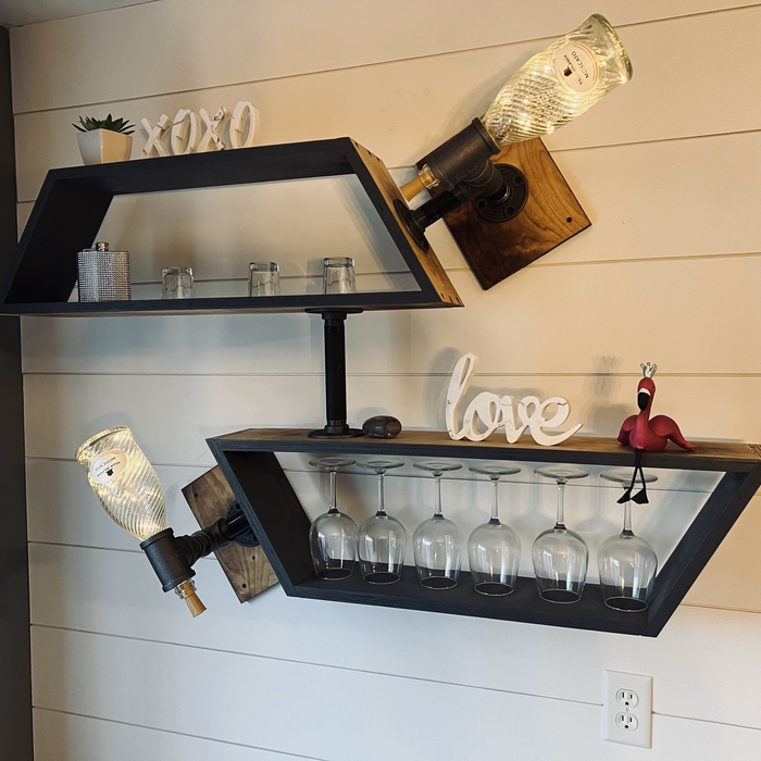 Wine rack close up