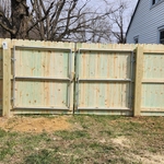 wood gate install