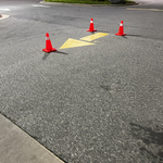 Parking lot stencil