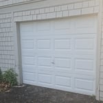 Garage door after we replaced it.