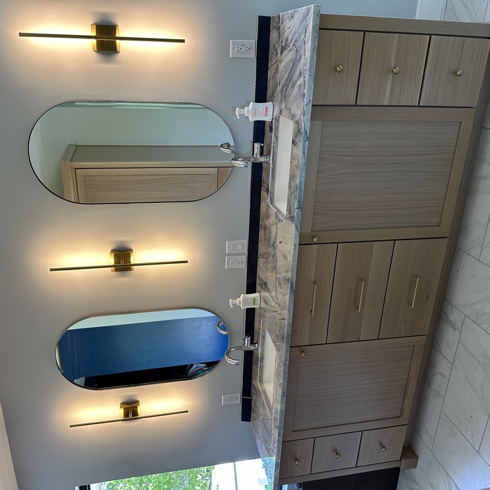 Double Vanity Cabinets and Top