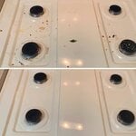 Before and After Stove Top Cleaning