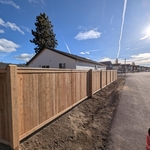 Red western cedar fence