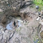 Clay Pipe and Front of Machine