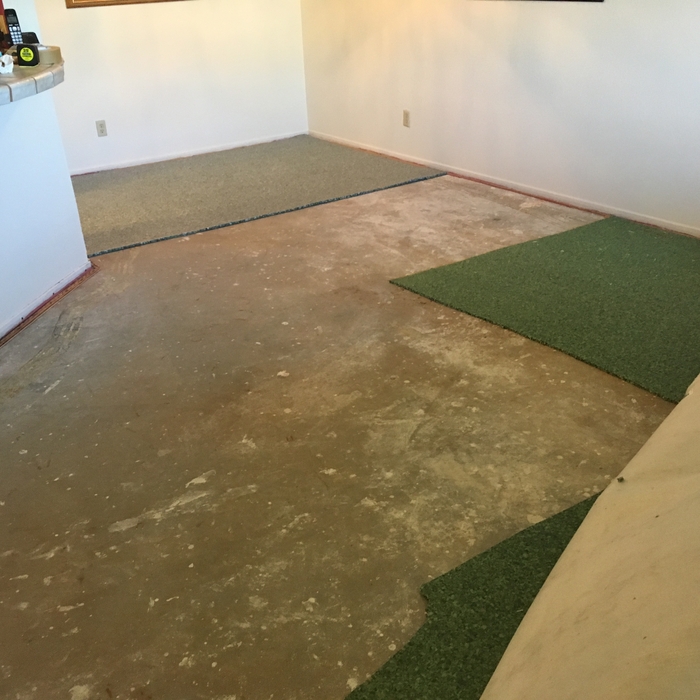 Pull back carpet