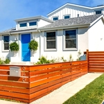 Horizontal wood fence