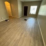 Living room space - fresh paint and new flooring