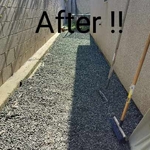 After Side Yard Weed Removal