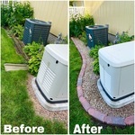 Landscape edging before and after