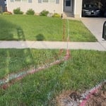 Before picture of paver walkway