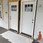 New Exterior Doors Hung - in progress