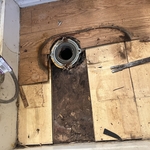 Leaking toilet flange