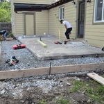 Prepping to extend concrete pad