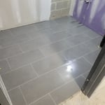 Modern restroom floor