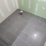 Modern restroom floor
