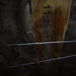 Soaked insulation and joist