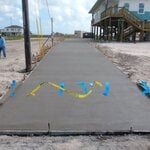 Concrete driveway install