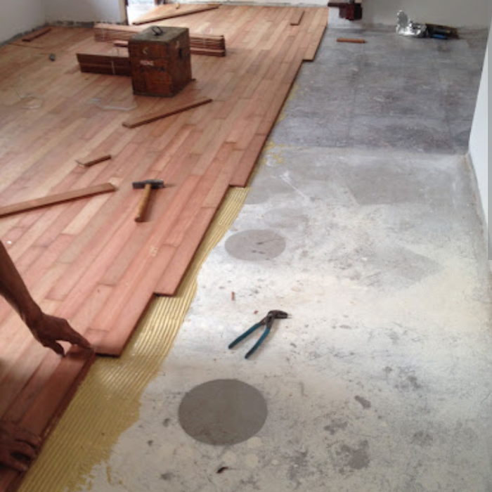 hardwood floor job