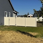 Tan vinyl fencing