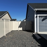 Tan vinyl fencing