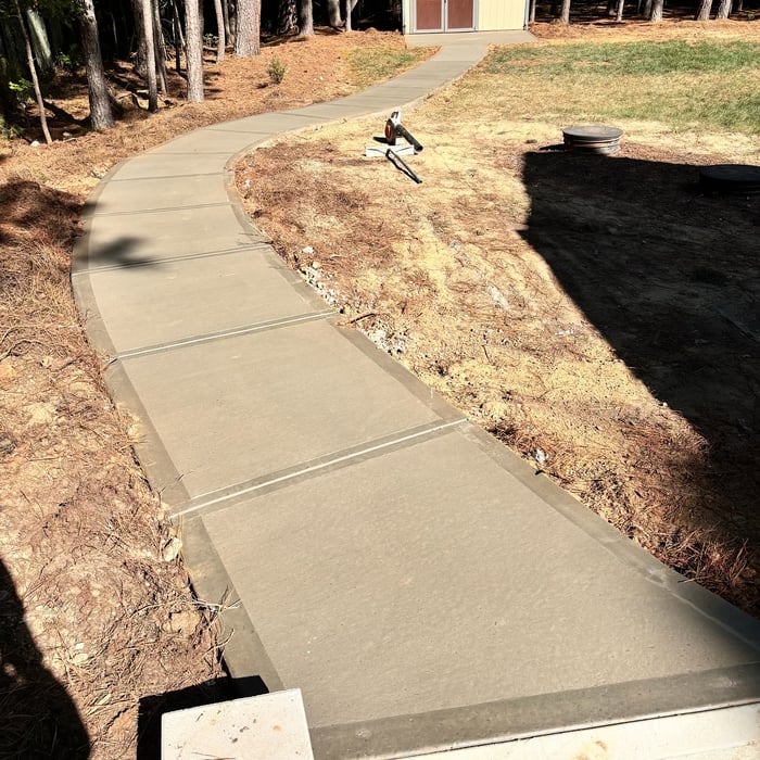 Concrete sidewalk