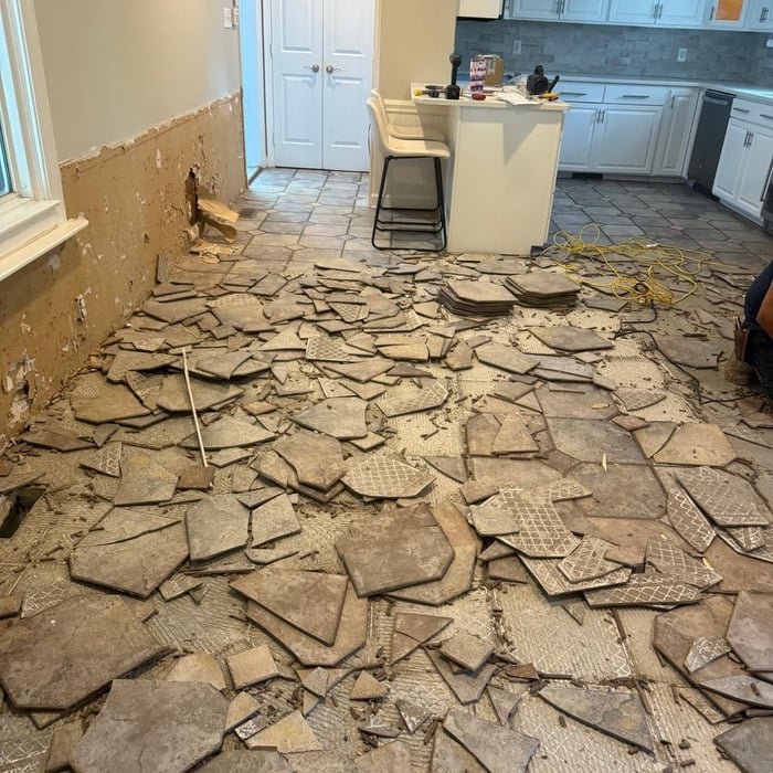 Kitchen floor removal